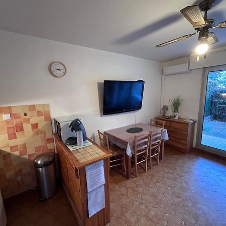 Studio Climatise Avec Jardin Et Plage A 250M Сен-Мандрие-сюр-Мер Экстерьер фото