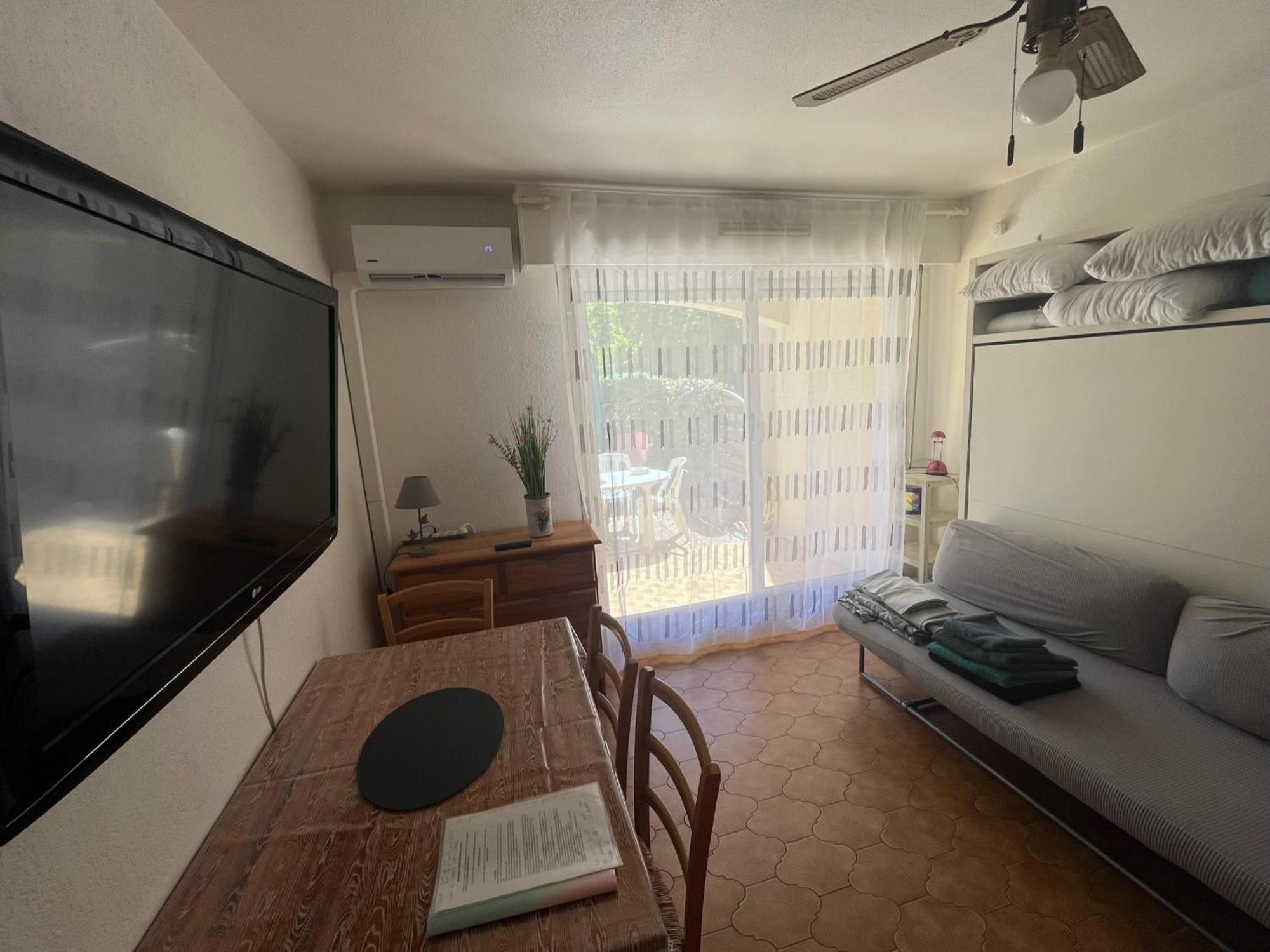 Studio Climatise Avec Jardin Et Plage A 250M Сен-Мандрие-сюр-Мер Экстерьер фото